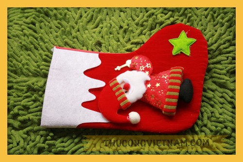 Vớ giáng sinh cỡ trung ông già Noel 2 VGS043 23*19